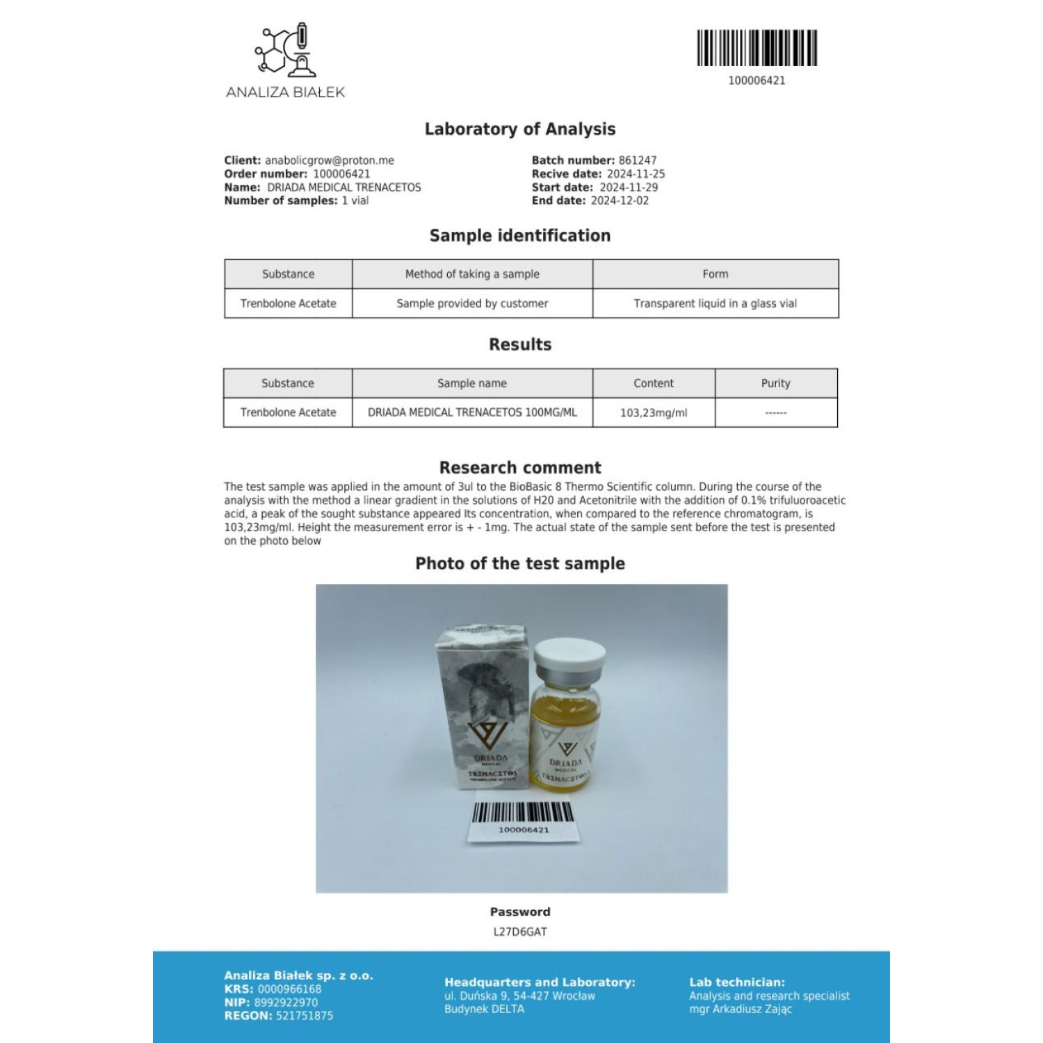 Trenacetos 100 mg/ml (Trenbolone Acetate)