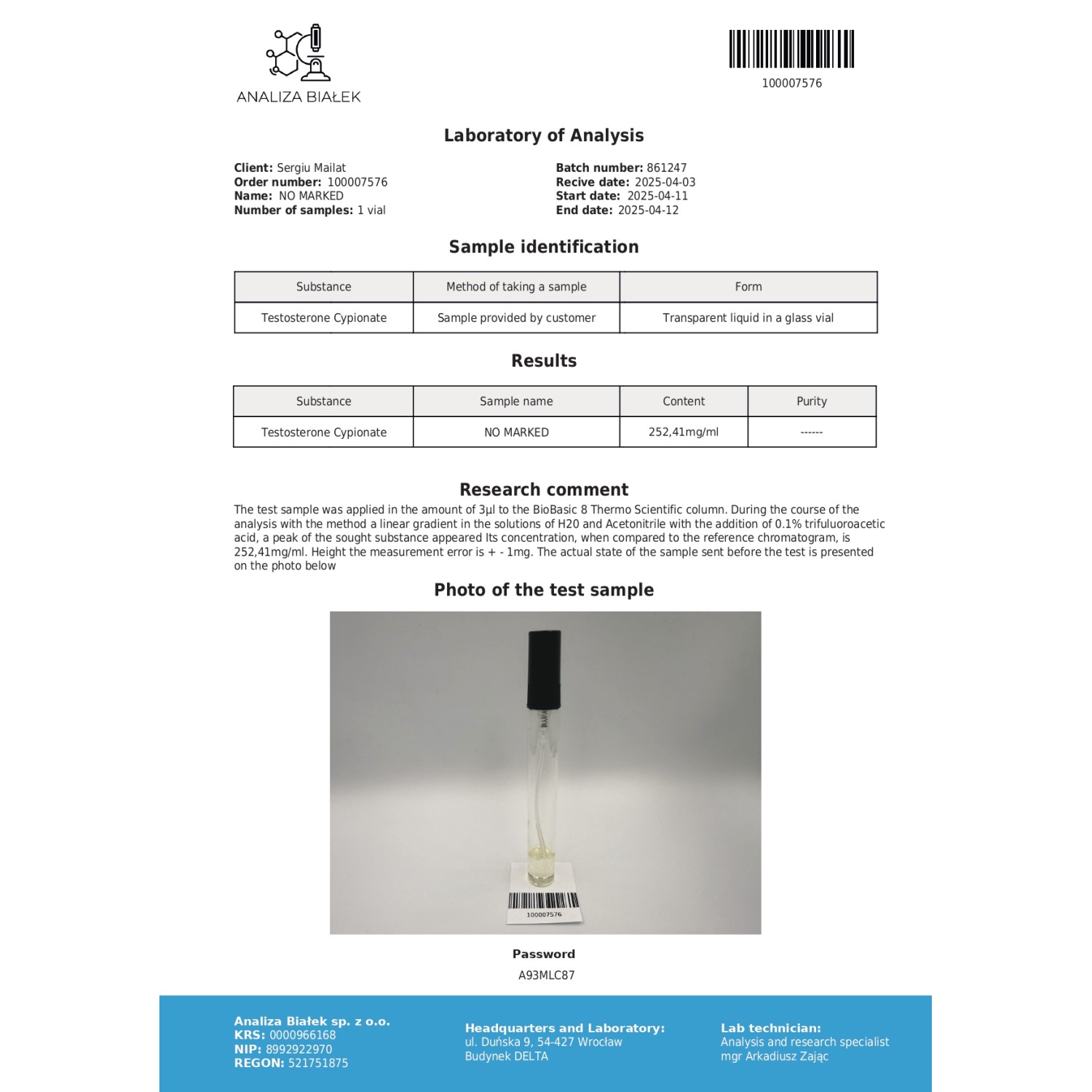 Cypilos 200 mg/ml (Testosterone Cypionate)