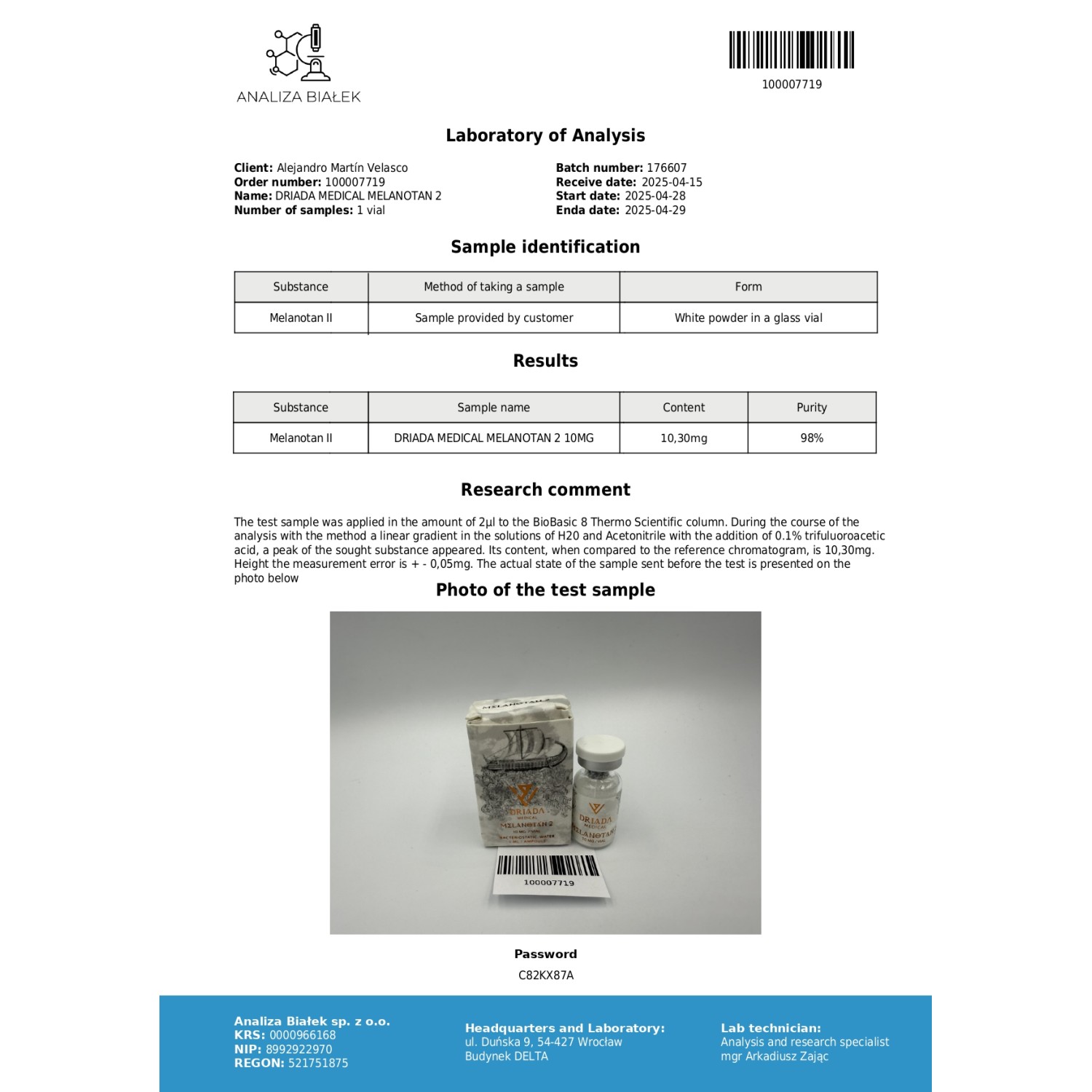 Melanotan 2 10mg