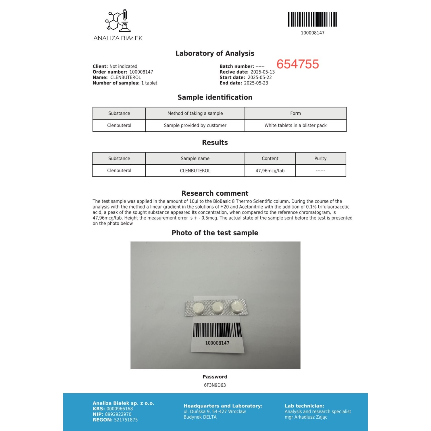 Clenbutos 40 mcg (Clenbuterol)