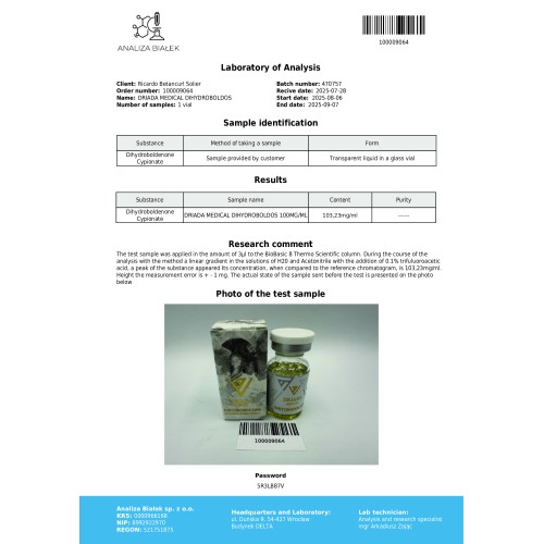 Dihydroboldos 100 mg/ml (Dihydroboldenone Cypionate) 10ml vial