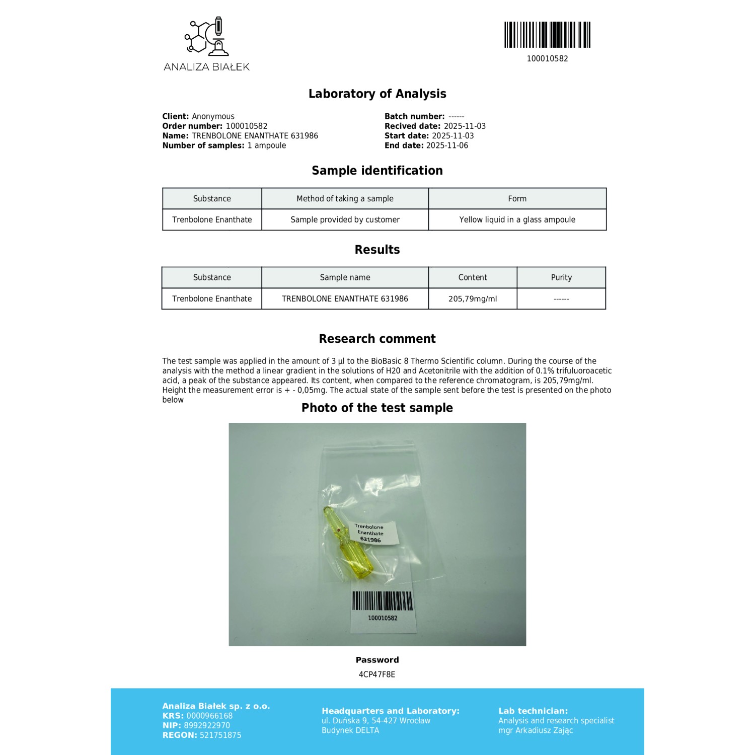 Trenentos 200 mg/ml (Trenbolone Enanthate) 10ml vial