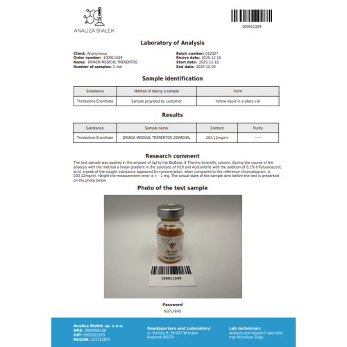 Trenentos 200 mg/ml (Trenbolone Enanthate) 10ml vial