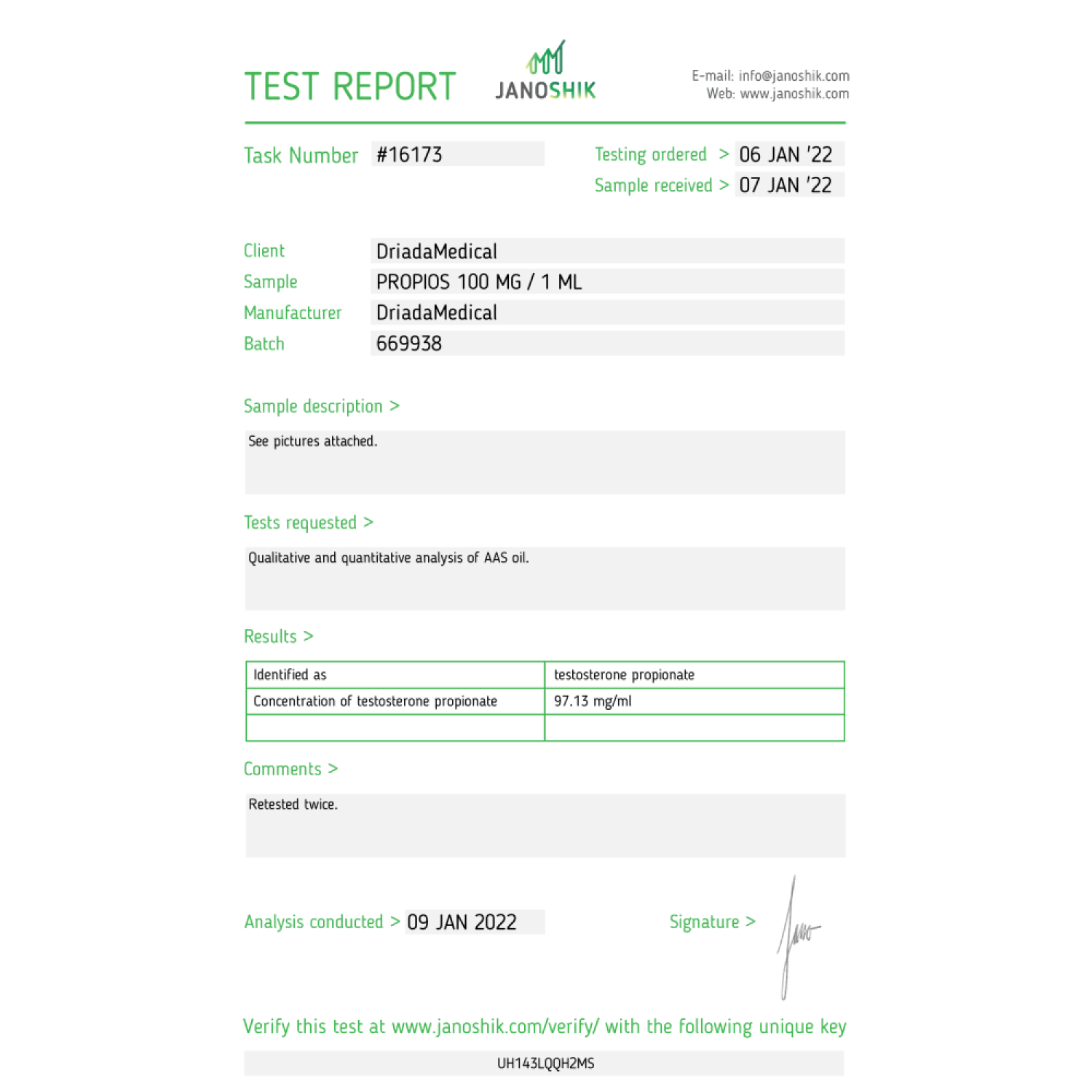 Propios 100 mg/ml (Testosterone Propionate)