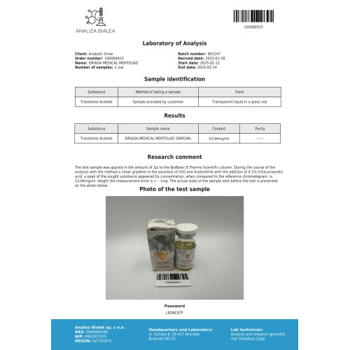 Mentolad 50 mg/ml (Trestolone acetate) 10ml vial