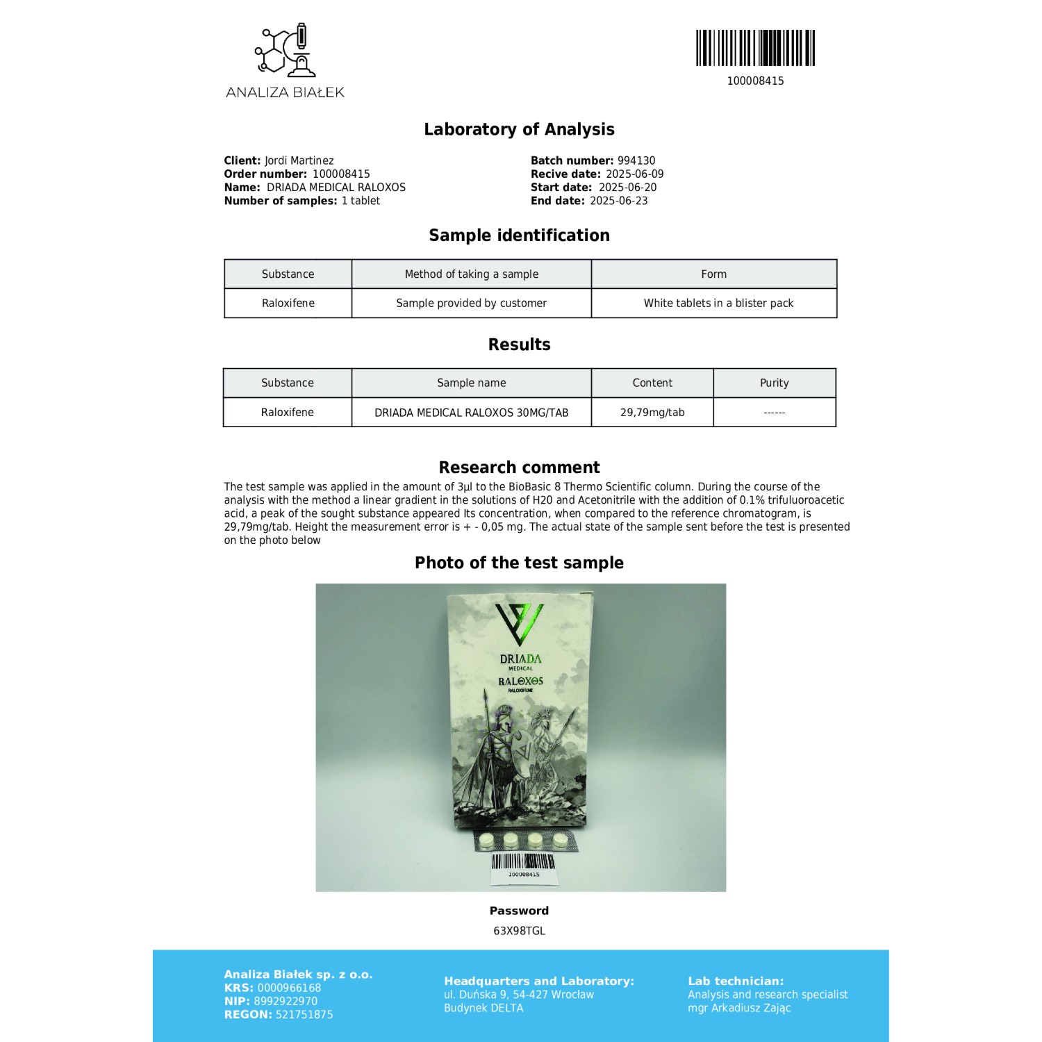 Raloxos 30mg (Raloxifene)