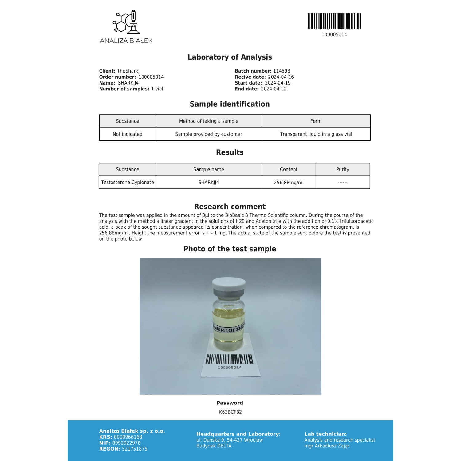 Cypilos 200 mg/ml (Testosterone Cypionate)