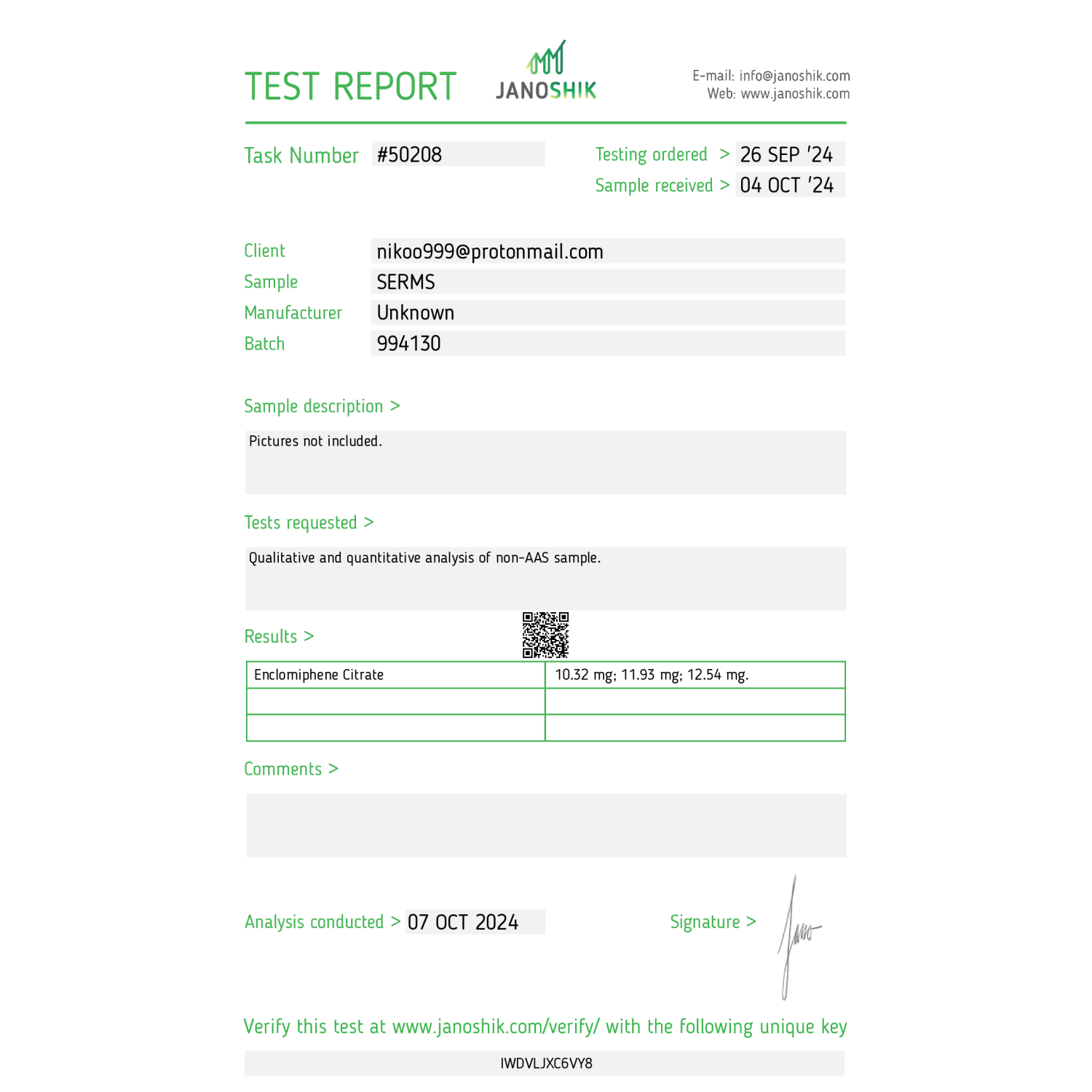 Enclomilad 12.5 mg (Enclomiphene citrate)