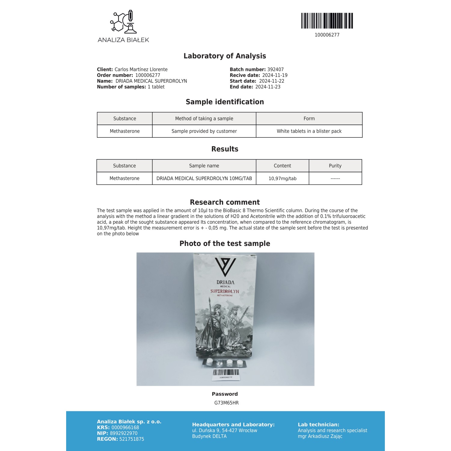 Superdrolyn 10 mg (Superdrol)